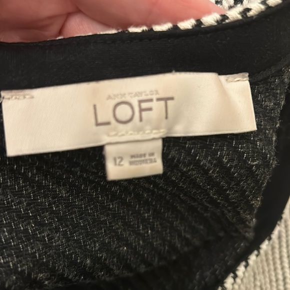 Loft black and white dress. Size 12 - Picture 2 of 5